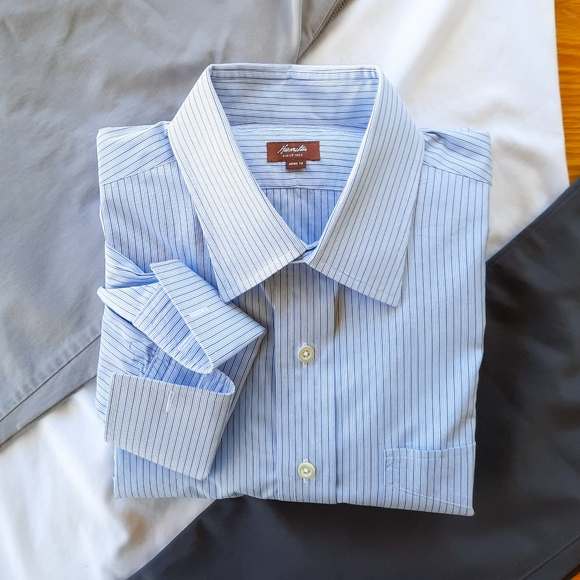 Hamilton Other - Hamilton French Cuff Striped Dress Shirt Cotton